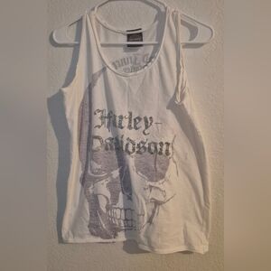 Harley-Davidson Cream Skull Graphic Tank